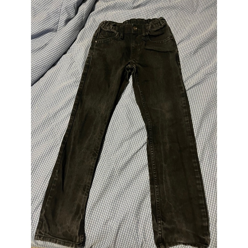 Cody James‎ Kids Black Wash Jeans Elastic Waist Distressed Denim Pants Size 10